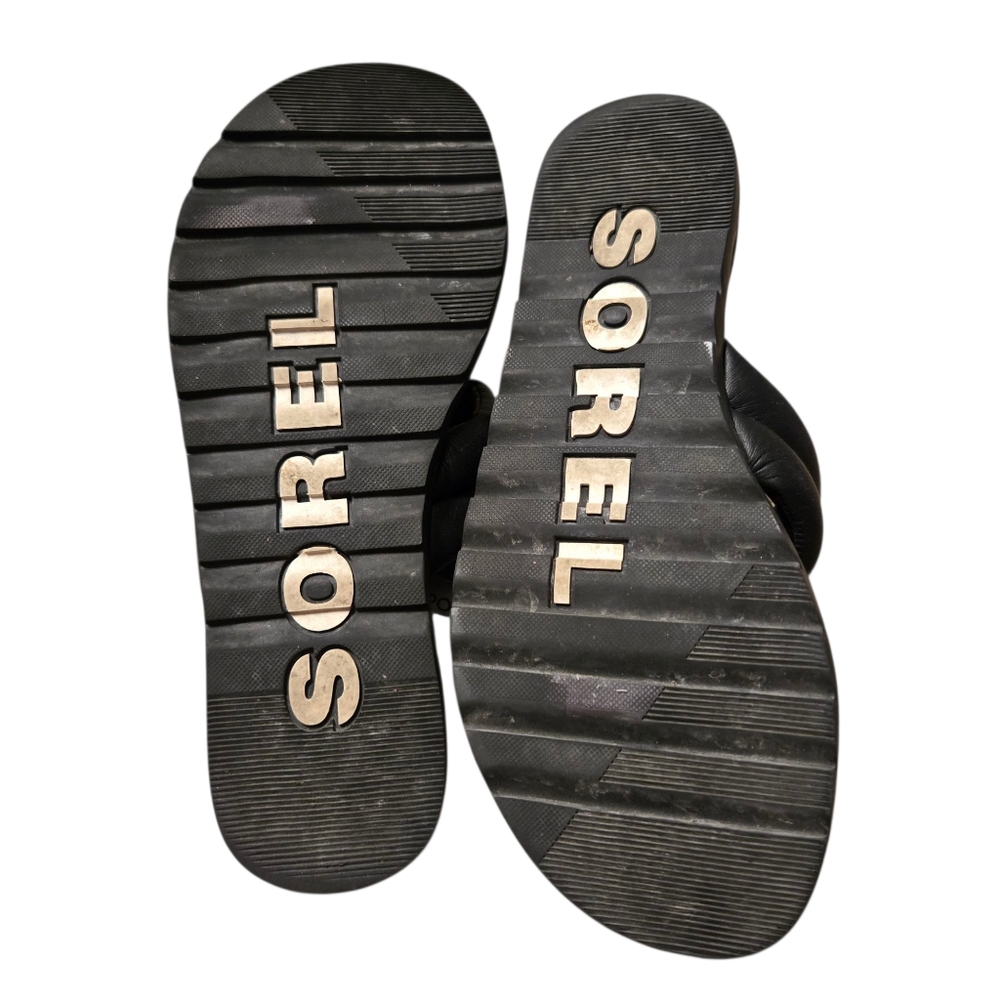Sorel Black Dual-Strap Slide Sandals - Picture 3 of 4